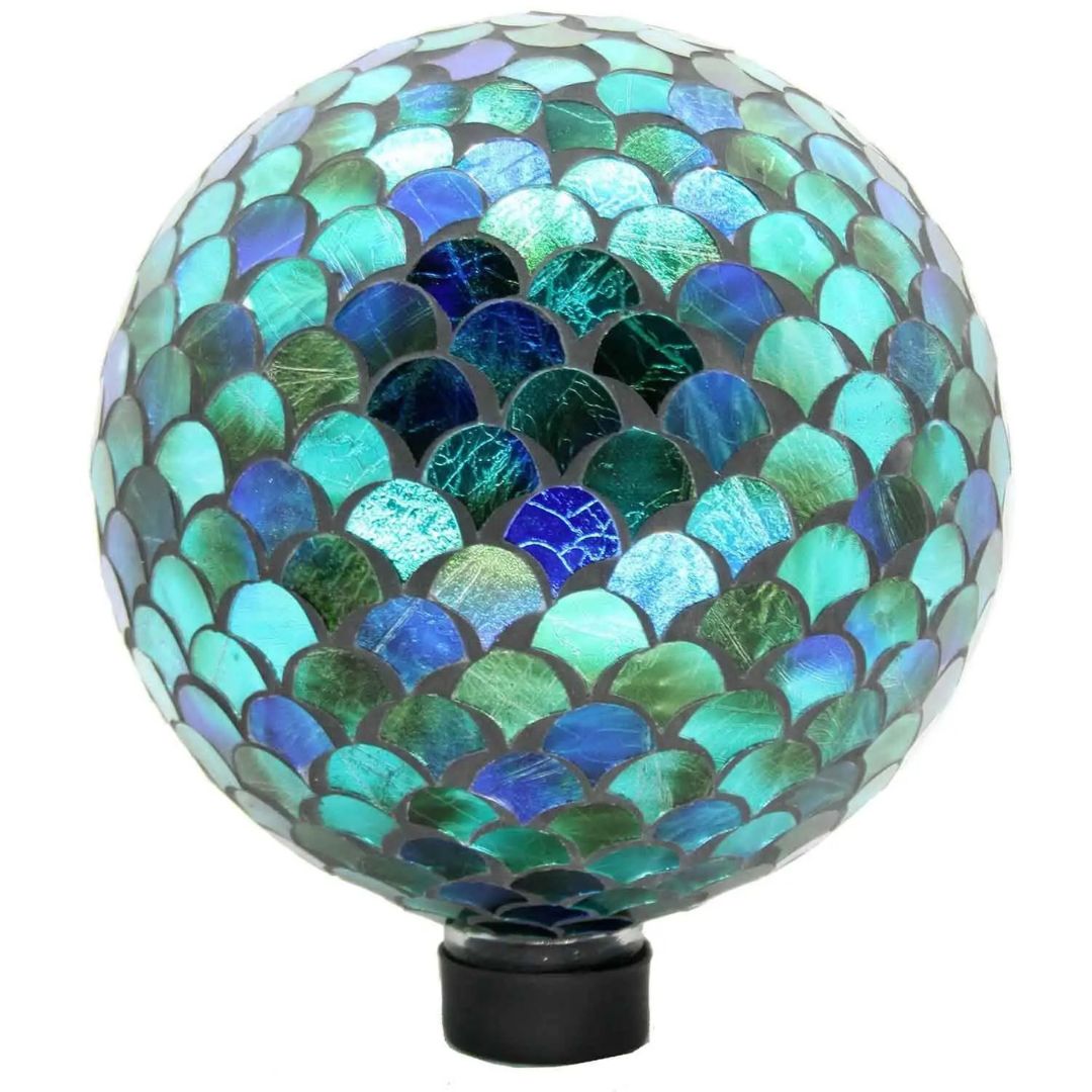 Glass Globe with Hanging Chain – Mermaid – 10″